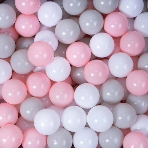 MoonxHome Ball Pit Balls for Toddlers, BPA Free Crush Proof Plastic Toy Balls for Ball Pit, Children's Pool Water Toys, Macaron Ocean Balls for Play Tent 2.15 Inch Pack of 100…