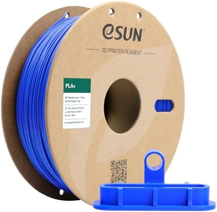 eSUN PLA+ Filament 1.75mm, 3D Printer Filament PLA Plus, Dimensional Accuracy +/- 0.03mm, 1KG Spool (2.2 LBS) 3D Printing Filament for 3D Printers, Blue