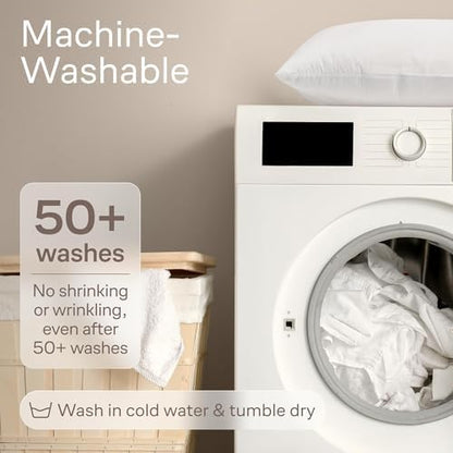 Ultra Soft Pillow Protectors with Zipper King Size - Set of 4 Breathable Pillow Covers - 100% Protection Against Stains, Dust & Dirt - Machine Washable (White)