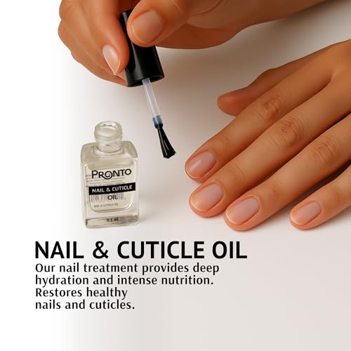 Pronto Gel Nail Polish Remover Kit - 16oz Pure Acetone, Nail Soaking Bowl, Moisturizing Cuticle Oil, Manicure Kit Including Gel Nail Polish Tools, Nail File, Nail Buffer, Cuticle Pusher & Nail Scraper