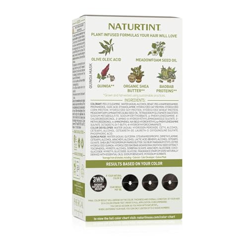 Naturtint 3WN Radiant Nature Dark Brown Permanent Hair Color (Pack of 1), Ammonia Free, Vegan, Cruelty Free, up to 100% Gray Coverage, Long Lasting Results (Packaging may vary)