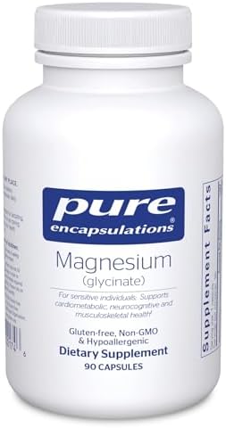 Pure Encapsulations Magnesium (Glycinate) - Supplement to Support Stress Relief, Sleep, Heart Health, Nerves, Muscles, and Metabolism* - with Magnesium Glycinate - 90 Capsules