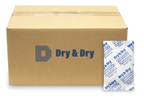 Dry & Dry 30 Gram [500 Packets] Silica Gel Packets Desiccants, Silica Packets - Rechargeable Silica Gel Packs, Desiccants Packets, Silica Gel