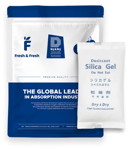 Dry & Dry 500 Gram [2 Packets] Silica Gel Packets Desiccants, Silica Packets - Rechargeable Silica Gel Packs, Moisture Absorbers, Desiccants Packets, Silica Gel