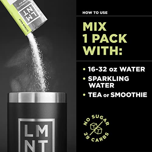 Drink LMNT Zero Sugar Electrolytes - Citrus Salt | Drink Mix | 30-Count