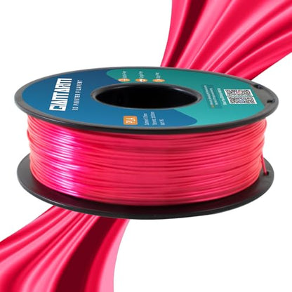 GIANTARM 3D Printer PLA Filament, Shiny Silk Rose Pink Magenta Toughness Enhanced Filament with 1.75mm Dimensional Accuracy +/-0.03mm, 1080 Feet per Roll, Vacuum Packaging, for Most 3D FDM Printer