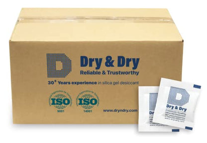 Dry & Dry Silica Gel Packets Desiccants - Rechargeable Silica Gel Packs, Desiccants Packets - 10000 Pack (1 Gram)