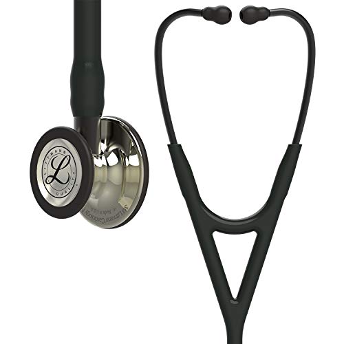 3M Littmann Cardiology IV Diagnostic Stethoscope, 6179, More Than 2X as Loud, Weighs Less, Stainless Steel Champagne-Finish Chestpiece, 27" Black Tube, Smoke Stem, and Headset