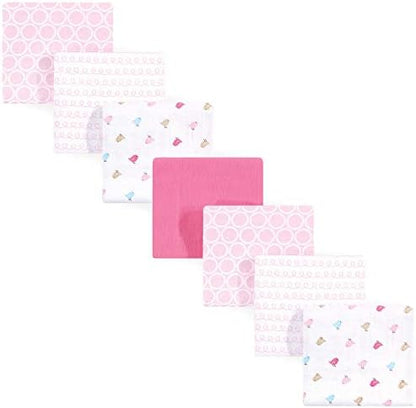 Luvable Friends Unisex Baby Cotton Flannel Receiving Blankets, Birdies 7-Pack, One Size