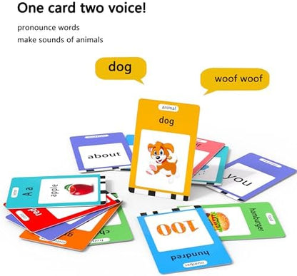 Lapare Talking Flash Cards Toys for Toddlers 2 3 4 5 6, Learn ABC Letters, Numbers 0-100,Phrases,Objects, Adjectives, and More Dolch Sight Words, 280 Cards with 560 Words/Phrases