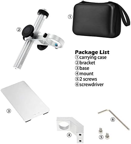 Ninyoon Universal Microscope Stand Pro, Stable Professional Aluminum Alloy Scope Base Holder Support Bracket for Max Diameter 1.4" USB Digital Wireless WiFi Microscope Endoscope Magnifier Camera