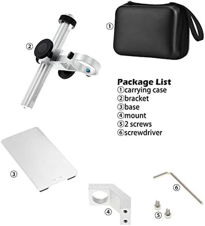 Ninyoon Universal Microscope Stand Pro, Stable Professional Aluminum Alloy Scope Base Holder Support Bracket for Max Diameter 1.4" USB Digital Wireless WiFi Microscope Endoscope Magnifier Camera