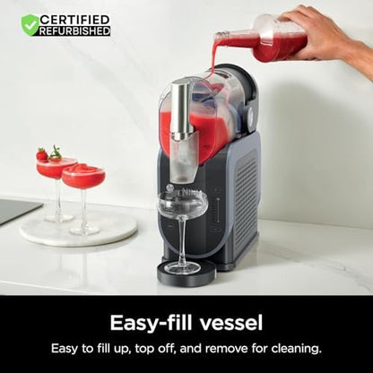 Ninja FS301 Professional Maker with RapidChill Technology, 88 oz Drink & Slushie Machine, 5 Preset Programs, Frozen Margaritas, Frappés, and More, Premium Accents, Black (Renewed)