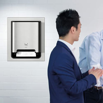 Tork Paper Hand Towel Dispenser, Stainless Steel - H1 + Refill - Universal Paper Hand Towel Rolls (6 Rolls)