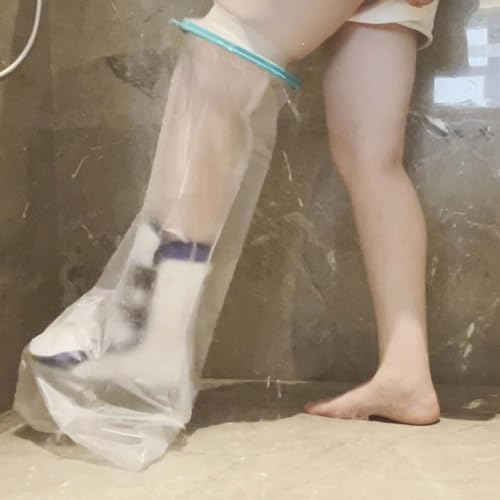 Cast Covers for Shower Leg, Waterproof Cast Cover for Showering, Cast Protector for Shower Leg Adult, Shower Boots for Foot After Surgery, Full Leg, Thigh (Diameter - 7.9") Extra Long