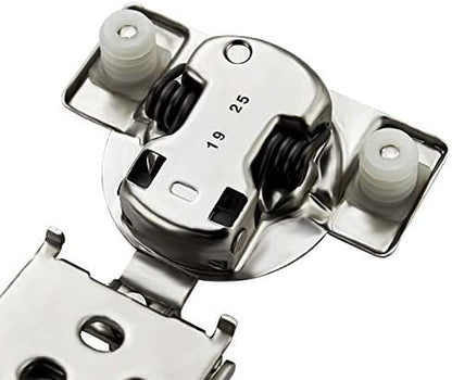 Ravinte 60 Pack (30 Pairs) 1/2 Inch Overlay Soft Close Hinges for Kitchen Cabinets - Satin Nickel Hidden Concealed Hinge, Stainless Steel, Self Closing