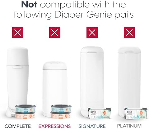 The Diaper Genie Jumbo Square Refill, with Continuous Film, can Hold up to 810 Newborn-Sized Diapers per Refill. (Pack of 2)