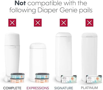 The Diaper Genie Jumbo Square Refill, with Continuous Film, can Hold up to 810 Newborn-Sized Diapers per Refill. (Pack of 2)