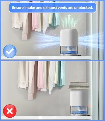 Dehumidifier,TABYIK 35 OZ Small Dehumidifiers for Room for Home, Quiet with Auto Shut Off, Dehumidifiers for Bedroom (280 sq. ft), Bathroom, RV, Closet