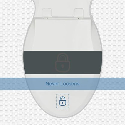 Elongated Toilet Seat Slow Close, Quiet Toilet Seat Cover with Never Loosen Durable Toilet Seat Lid Easy to Install & Clean, Polypropylene (PP), White