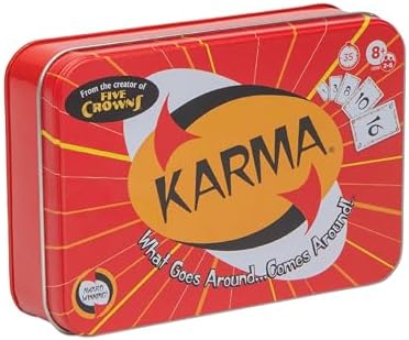 Karma Card Games for Kids – Card Games for Adults, Family Games Night, Card Games for Families, Multi-Player, Screen Free, Travel Games, Playing Cards, What Goes Around, Comes Around, Ages 8+