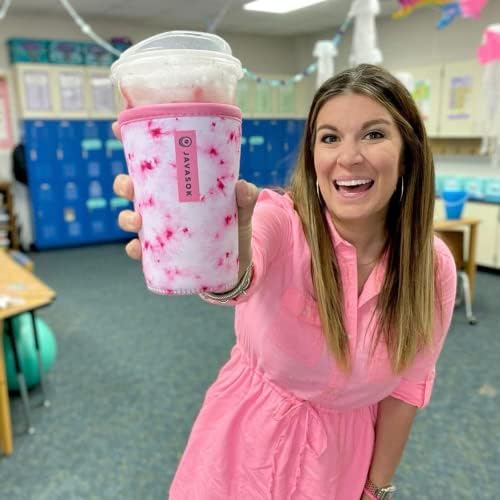 Sok It JavaSok Iced Coffee & Cold Soda Insulated Neoprene Cup Sleeve (Abstract Floral, Medium: 22-28oz)