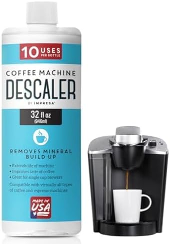 IMPRESA 10 Uses 32oz Coffee Machine Descaler for Keurig and Virtually All Single Use Coffee and Espresso Machines - Made in the USA