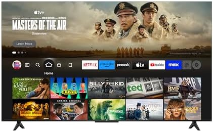 TCL 55-Inch Class S5 UHD 4K LED Smart TV with Fire TV (55S551F, 2024 Model), Dolby Vision, HDR PRO+, Dolby Atmos, Alexa Built-in with Voice Remote, Apple AirPlay 2 Compatibility, Streaming Television