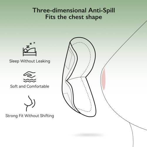 Momcozy Bamboo Fiber Disposable Nursing Pads, 100% Natural Materials and 100% Biodegradable, Skin Contacts Only Most Natural Materials, for Sensitive Skin, Individually Packaged（120 Count）