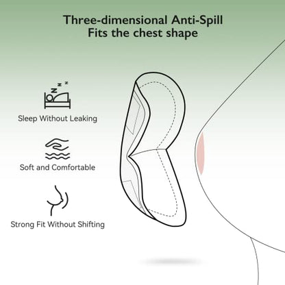 Momcozy Bamboo Fiber Disposable Nursing Pads, 100% Natural Materials and 100% Biodegradable, Skin Contacts Only Most Natural Materials, for Sensitive Skin, Individually Packaged（120 Count）