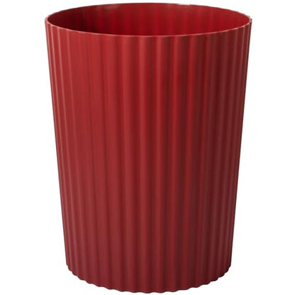 JiatuA Small Trash Can Plastic Wastebasket Round Garbage Container Bin for Bathroom, Kitchen, Bedroom, Home Office, College Dorm, Dark Red