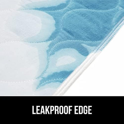 GORILLA GRIP Washable Underpads, Waterproof Reusable Heavy Absorbency Incontinence Bed Pads, Leak Proof Toddler Mattress Pad, 52x34 Slip Resistant Protector for Bedwetting, Adults and Kids, White