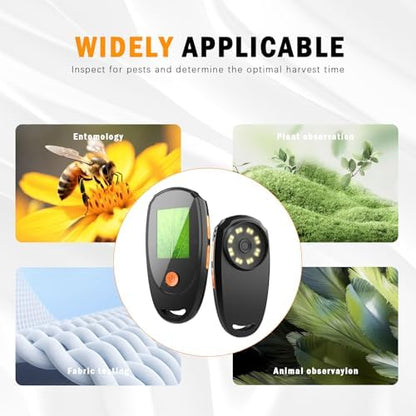 Handheld Digital Microscope with 2.0 Inch IPS Color Screen, Portable Magnifying Glass for Kids, 500x Magnification, 8 Adjustable 3-Level LED Lights, USB Compatible with PC Windows and Mac OS