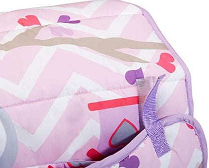 EVERYDAY KIDS Nap Mat with Removable Pillow - Sweet Owls - Carry Handle with Straps Closure, Rollup Design, Soft Microfiber for Preschool, Daycare, Travel Sleeping Bag - Ages 3-6 Years