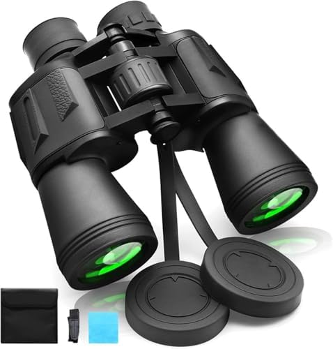 Binoculars for Adults 20x50 High Power Low Light Waterproof HD Compact Binoculars,BAK4 Prism FMC Lens for Bird Watching Hunting Travel Football Stargazing