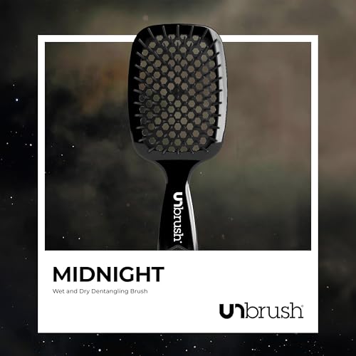 FHI Heat UNbrush Detangling Brush for Pain-Free Brushing on All Wet or Dry Hair Types — Durable DuoFlex Anti-Static Bristles, Lightweight Handle, Vented Hair Brush