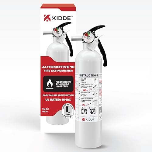 Kidde Fire Extinguisher for Vehicles, Cars, Trucks, Single-Use 10BC