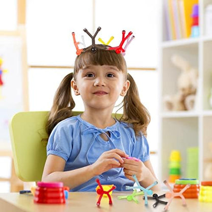 MAGMEN Classic Magnetic Fidget Toy Figures for Kids 3-8 & Toddlers |10pc Opaque Colors Multipurpose Magnets Set for Travel, Airplane Play, Desk & Stocking Stuffer Gifts.