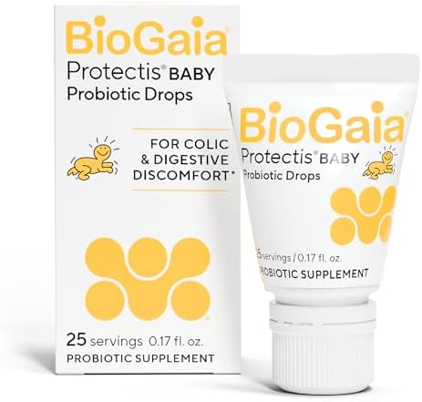 BioGaia Protectis Baby Probiotic Drops | Baby Essentials for Colic & Gas Relief | Safe for Newborns | Ease Crying, Fussing, Colic, Gas, Spit-ups & Constipation | No Dairy, Soy & Gluten | 5mL