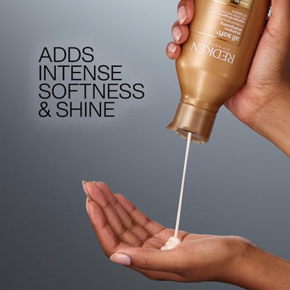 Redken All Soft Shampoo - Moisturizes & Hydrates Dry Hair, Softens & Adds Shine, With Argan Oil, Safe For Color-Treated Hair