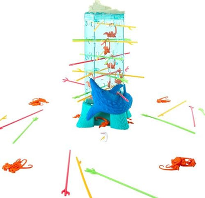 Mattel Games Kerplunk Jurassic World Rebirth Game for Kids & Family with Ocean Tower and Spinosaurus Figures Inspired by The Movie