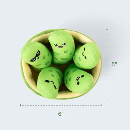 Emotional Support Pickles by Relatable, Cuddly Stuffed Animals and Toys, Squishy Toys and Plushies, Perfect Funny Pickle Gifts for Loved Ones of All Ages, Includes 5 Plushies with Carrying Basket