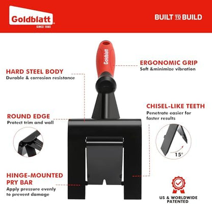 Goldblatt Trim Puller, Tile Removal Multi-Tool for Commercial Work & Home Improvement, Baseboard, Molding, Siding and Floor Removal, Remodeling
