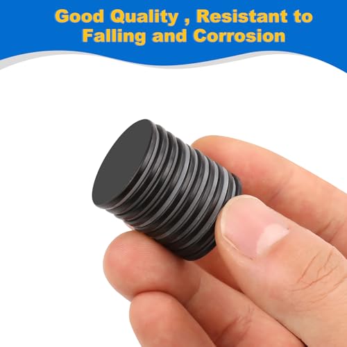 LOVIMAG Neodymium Disc Magnets, 60 Pack Small Strong Heavy Duty, Black Adhesive Magnets for Fridge, Craft, Whiteboard, Office, Scientific & DIY - 0.98 in x 0.08 in
