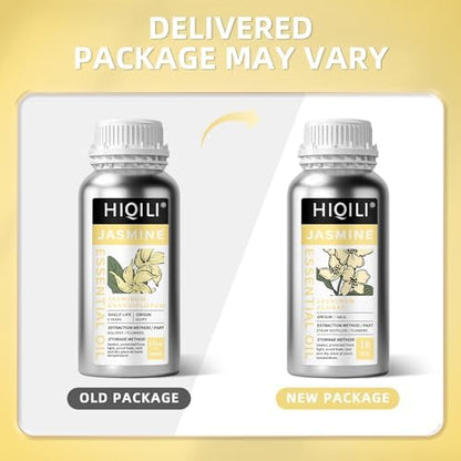 HIQILI 16 Fl Oz Jasmine Essential Oil, 100% Pure Natural for Diffuser, Hair, Skin, Perfume Making - 500ML