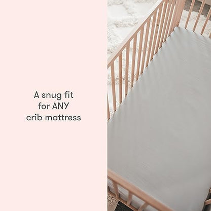 Newton Baby Organic Fitted Crib Sheets (2-Pack) - Ultra Breathable and Soft, 100% Organic Muslin Cotton, Fits All Standard Cribs, White…