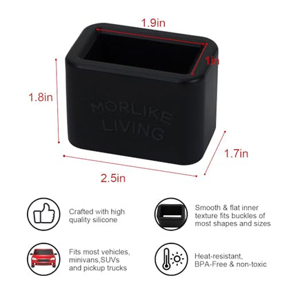 Morlike Silicone Buckle Holder Booster (Black, 3 Pack)