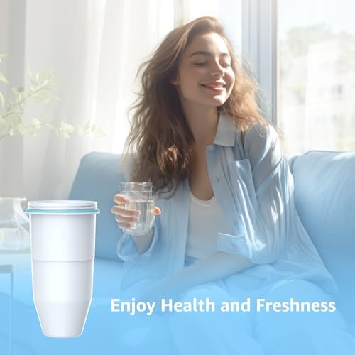 AQUA CREST NSF/ANSI 53 Certified Multiple-Stage Replacement Water Filters, Replacement for ZR-017 Pitcher Filters and Dispenser Filters, Reduce TDS, PFOA/PFOS, Chlorine, Bad Taste and Odor, 4 Packs