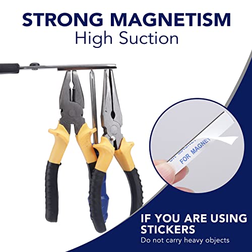 MIKEDE 50 Pack Neodymium Bar Magnets, Super Strong Heavy Duty with Double-Sided Adhesive, Powerful Rare Earth Magnets Bars for Craft, Fridge, Kitchen, Office - 60x10x3mm