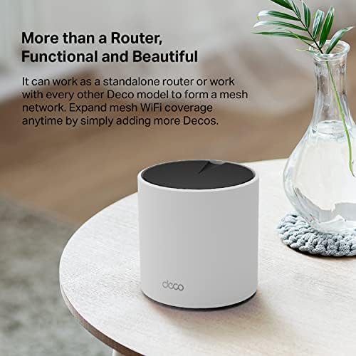 TP-Link Deco X55 AX3000 WiFi 6 Mesh System - Covers up to 2500 Sq.Ft., Replaces Wireless Router and Extender, 3 Gigabit Ports, Supports Ethernet Backhaul, Deco X55(1-Pack)